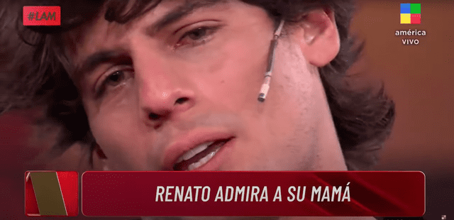  Renato Rossini Jr. llora al hablar de su madre tras salida de 'Gran Hermano'. Foto: América TV   