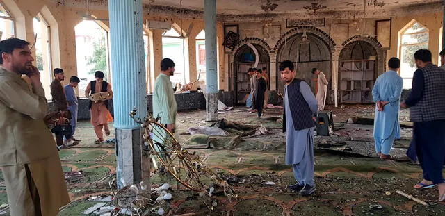 El atentado contra esta  mezquita se produjo en la localidad de Khan Abad y tuvo lugar a las 1. 20 p. m. (hora local). Foto: EFE
