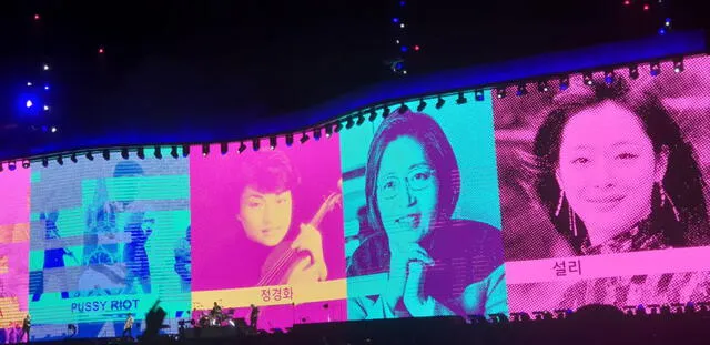 La legendaria banda de rock U2 honró a Sulli y otras mujeres coreanas históricamente significativas durante el concierto de Seúl