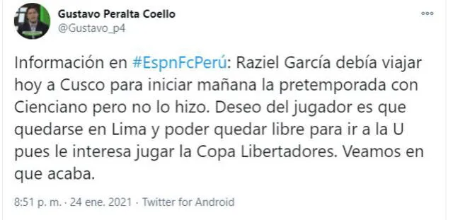 Información acerca de Raziel García. Foto: Twitter/@Gustavo_p4 Información acerca de Raziel García. Foto: Twitter/@Gustavo_p4