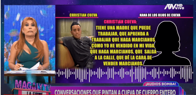 Christian Cueva y su conversación con la nana que cuida a sus hijos. Foto: ATV.   