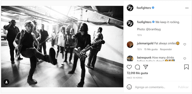 David Grohl y su banda apertura los conciertos en el MSG tras 70% de proceso de vacunación en EE.UU. Foto: captura Instagram