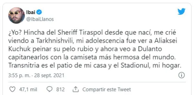 Ibai Llanos se 'proclamó' hincha de Sheriff y Gustavo Dulanto.