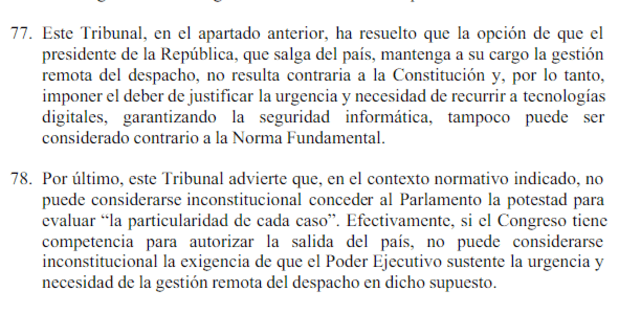  <br>Dina Boluarte podrá ejercer sus funciones fuera del país si es que el Congreso le otorga el permiso. Foto: Tribunal Constitucional   