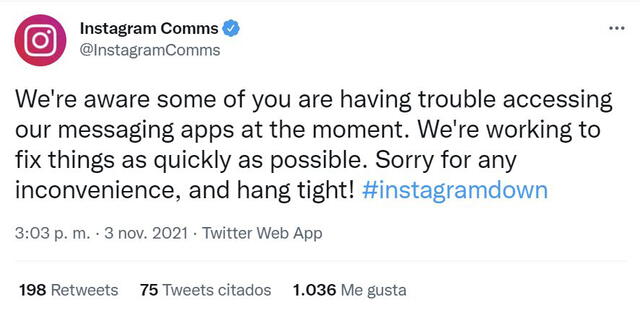 Instagram se pronuncia sobre caída de su servicio: reportan lentitud en recepción de mensajes