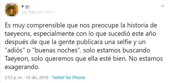 Miembros del fandom de SNSD se mostraron preocupados por la estrella K-pop.