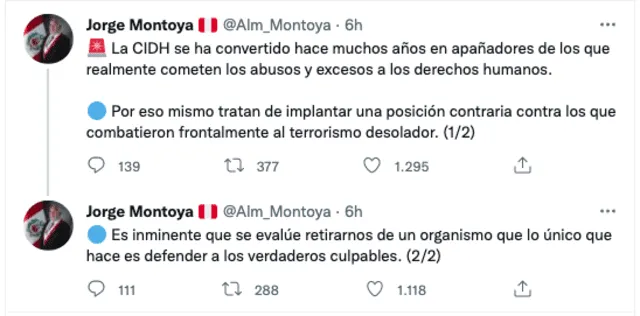 Twitter de Jorge Montoya