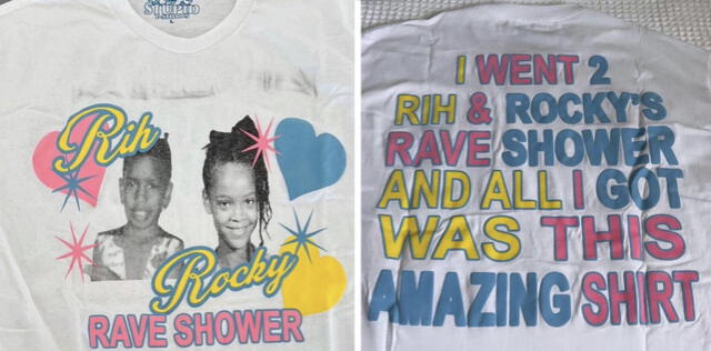 Souvenirs del baby shower de Rihanna. Foto: boohooMAN/Twitter