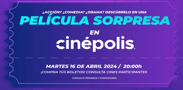 Película Sorpresa se estrena el 16 de marzo en México. Foto: Cinépolis   