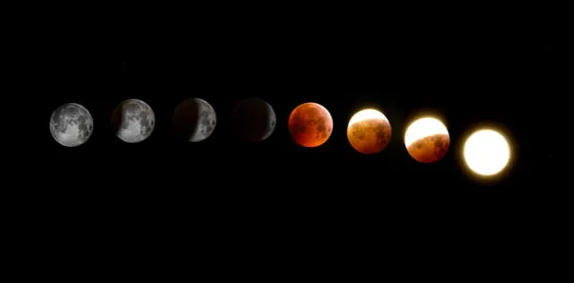  Las fases lunares o fases de la Luna son los cambios aparentes de la porción visible iluminada del satélite.   