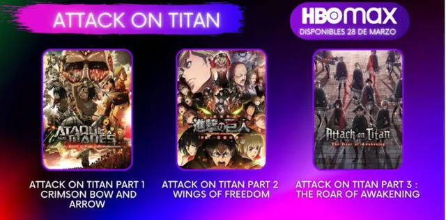"Attack on Titan" llega a HBO Max. Foto: captura HBO Max