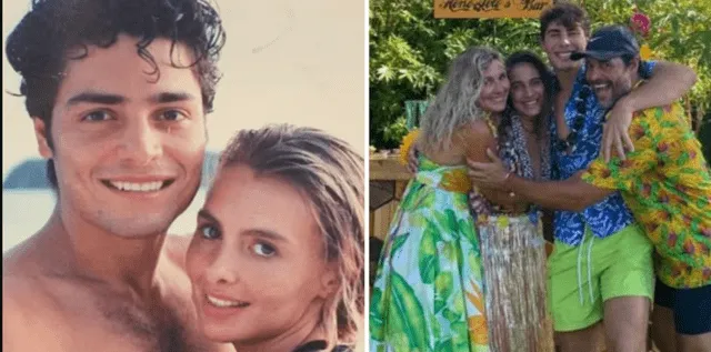 Chayanne y su esposa (fotografías antes y después). Foto: Instagram.   