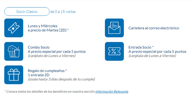 Beneficios de ser un socio Cineplanet. Foto: captura de pantalla   