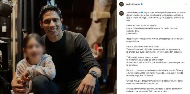  Mensaje del actor André Silva enciende alerta de posible separación de su esposa Adriana Álvarez. Foto: captura Instagram   