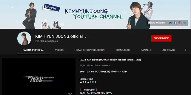 Kim Hyun Joong, YouTube