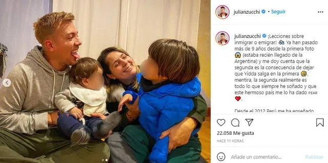 Julián Zucchi celebra 9 años en Perú