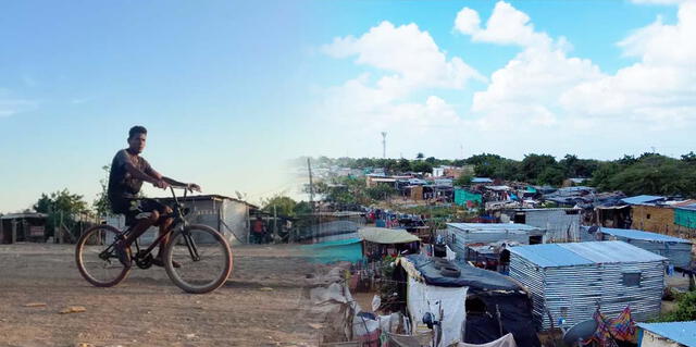  La Pista es un asentamiento ubicado en al antiguo aeropuerto de Maicao, en Colombia. Foto: composición LR/BBC/Diario Criterio<br>    