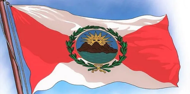 Primera bandera del Perú. Foto: Andina.   