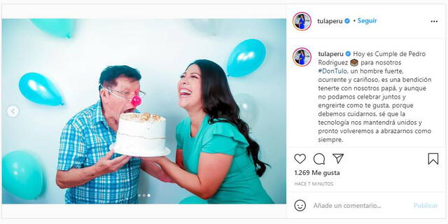 Tula Rodríguez celebrara el cumpleaños de su papá con emotivo mensaje