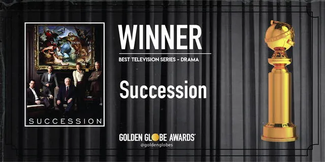 Succession ganador a Mejor serie - drama. Foto: Golden Globes