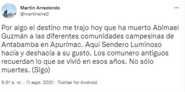 Twitter de Martín Arredondo