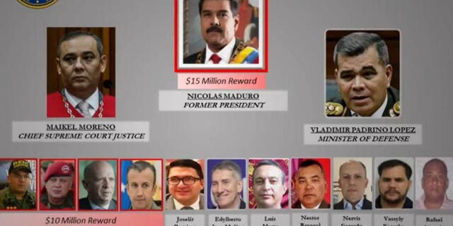 Maduro y una lista de 13 personas más están entre los más buscados por el gobierno de Estados Unidos. Foto: cortesía.