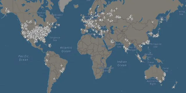 El coronavirus paralizó el tráfico aéreo en casi todas las naciones. Foto: captura