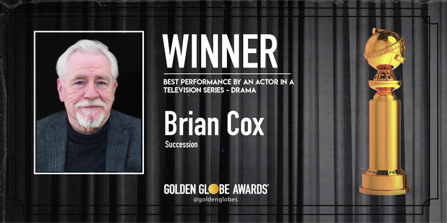 Brian Cox ganador a mejor actor en serie de televisión - drama. Foto: Golden Globe