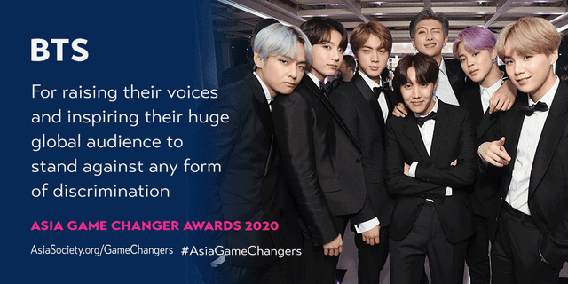 BTS, Asia Game Changer Awards 2020