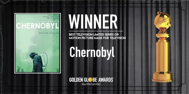 Chernobyl ganadora a Mejor serie limitada o película para TV. Foto: Golden Globe