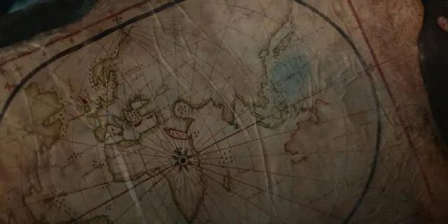 En el tráiler de Uncharted se muestra un mapa enterrado en la arena.