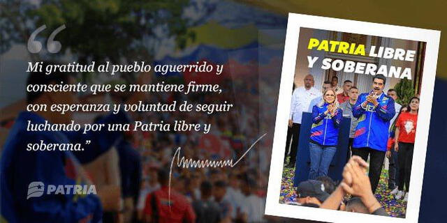 Anuncio del régimen de la entrega del Bono Patria Libre y Soberana. Foto: Patria   