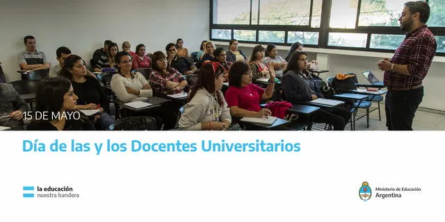  El Ministerio de Educación de la Nación Argentina saludó a los docentes por su día. Foto: @EducacionAR/Twitter    