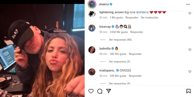  Shakira estaría trabajo en una nueva canción con el famoso productor Bizarrap. Foto: Instagram/Shakira 