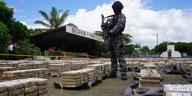 La droga fue incautada por las Fuerzas Armadas de Ecuador. Foto: API   