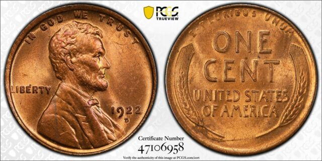 Los centavos de trigo Lincoln de 1922, acuñados en Denver, son considerados especialmente valiosos entre los coleccionistas de monedas estadounidenses que se produjeron entre 1909 y 1958. Foto: Ebay   