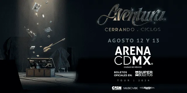 Además de la CDMX, Aventura tiene planeado presentarse en otras cinco ciudades del país. Foto: X/Arena CDMX   