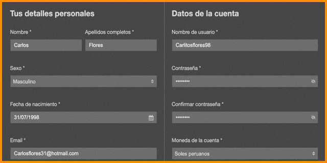 Cómo crear una cuenta en Inkabet   