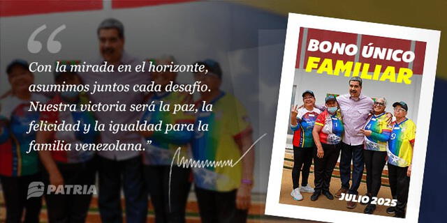 Este es el mensaje de texto que envía el Sistema Patria. Foto: Patria