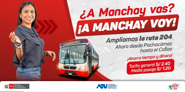 Corredor Rojo llegará hasta Manchay. Foto: ATU   