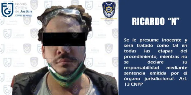 Rix detenido por tentativa de violación. Foto: Fiscalía General de Justicia de la ciudad de México/Twitter