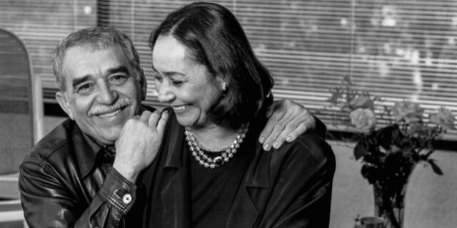 Gabriel García Márquez y esposa
