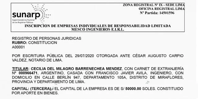 Registros de las principales constructoras bajo investigación por parte de la Contraloría General de la República. Registros de las principales constructoras bajo investigación por parte de la Contraloría General de la República.