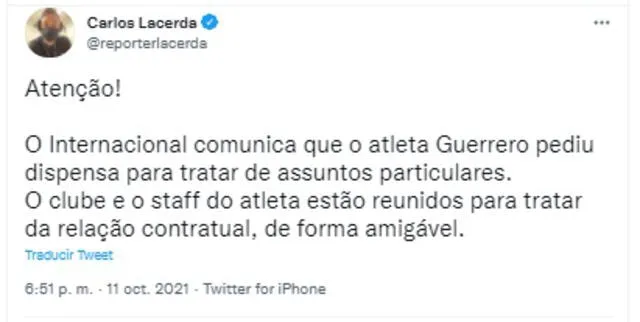 Carlos Lacerda, periodista de Radio Grenal, también se refirió al tema.