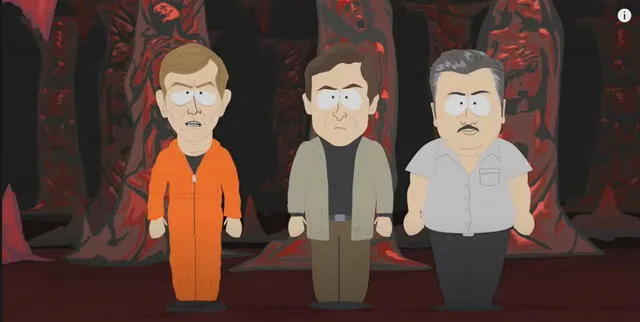 Jeffrey Dahmer, Ted Bundy y John Wayne Gacy en "South Park". Foto: Comedy Central