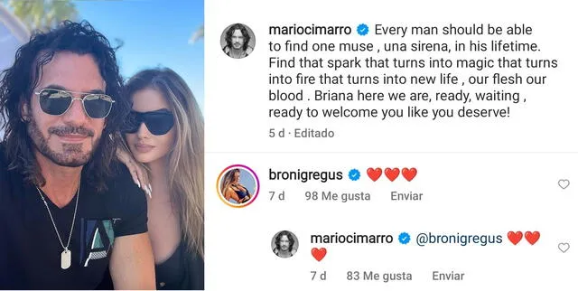 27.8.2022 | Publicación de Mario Cimarro dedicado a su bebé, Brianna. Foto: captura Mario Cimarro/Instagram