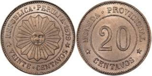  Moneda de 20 centavos de 1879. Foto: Foronum   