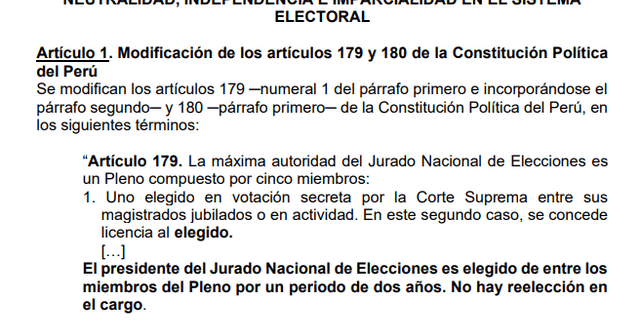  Lo que plantea el predictamen de la Comisión de Constitución   