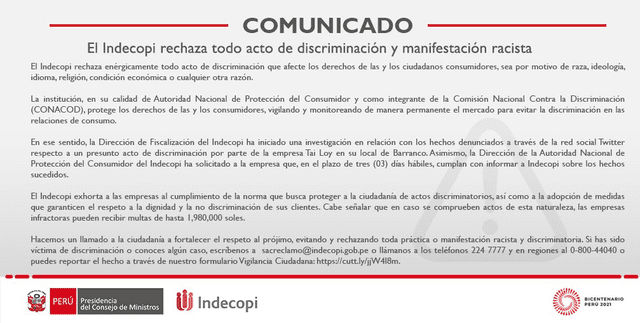 comunicado