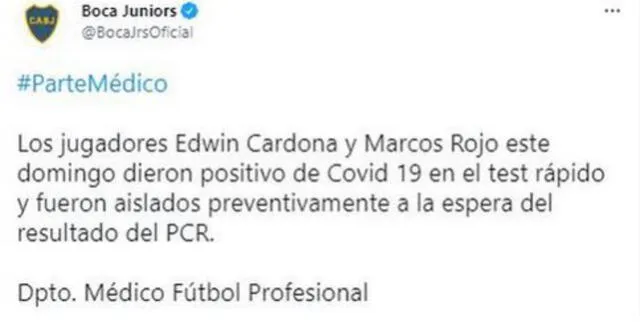Boca Juniors: post tras casos positivos
